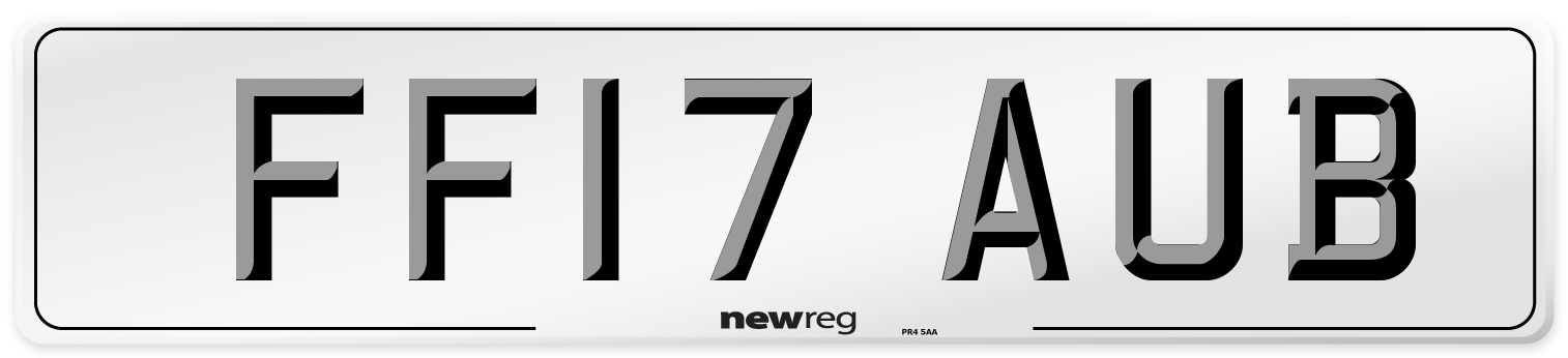 FF17 AUB Number Plate from New Reg
